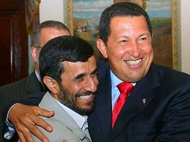  Hugo Chavez y su homólogo iraní Mahmud Ahmadineyad: amistades peligrosas.