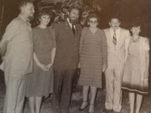 De izq a der: Ramón, Enma, Fidel, Angela, Raúl y Agustina Castro, en 1985