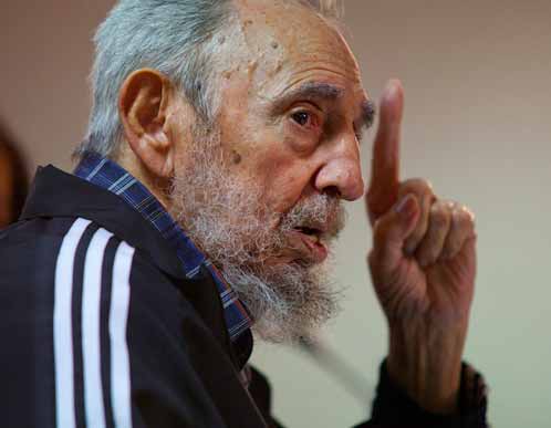 Fidel Castro durante la presentación de su libro de memorias.