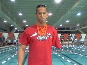 El nadador Rafael Castillo en la piscina del Olympic Training Center de Colorado Springs