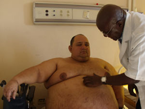 Joel de Jesús Peña Sterling, el mayor obeso de Cuba. Foto de Ana María Domínguez,JRebelde