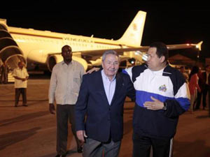 Chávez llega a Cuba el 1 de mayo de 2012