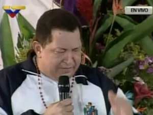 Hugo Chávez en Barinas, el 5 de abril de 2012, pide a Dios que le dé más vida