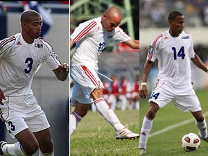 Yenier Márquez (3), Alain Cervantes (9) y Aliannis Urguellés, tres pérdidas sensibles para el fútbol cubano.