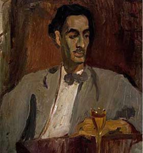 Retrato del pintor y escritor cubano Carlos Enríquez, realizado por su primera esposa, la pintora estadounidense Alice Neel, en 1926.