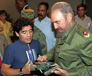 Maradona, Pelé, Messi y el Comandante