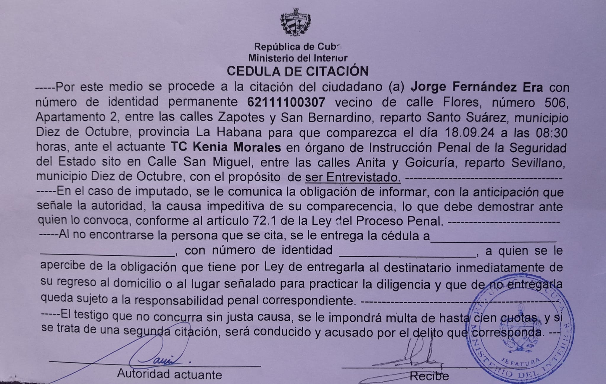 Represión en Cuba: Relatividad y ecuaciones de libertad