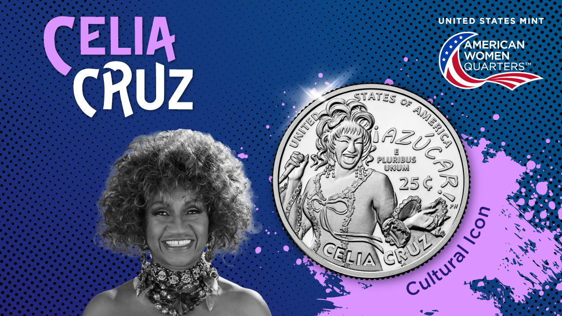 Más de 25 millones de monedas de Celia Cruz circulan en EE.UU